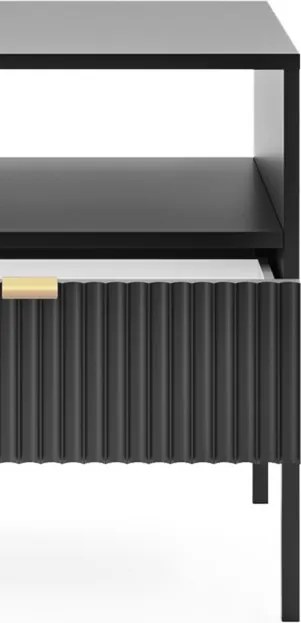 NAYA Stolik nocny S 54 czarny | czarny stelaż