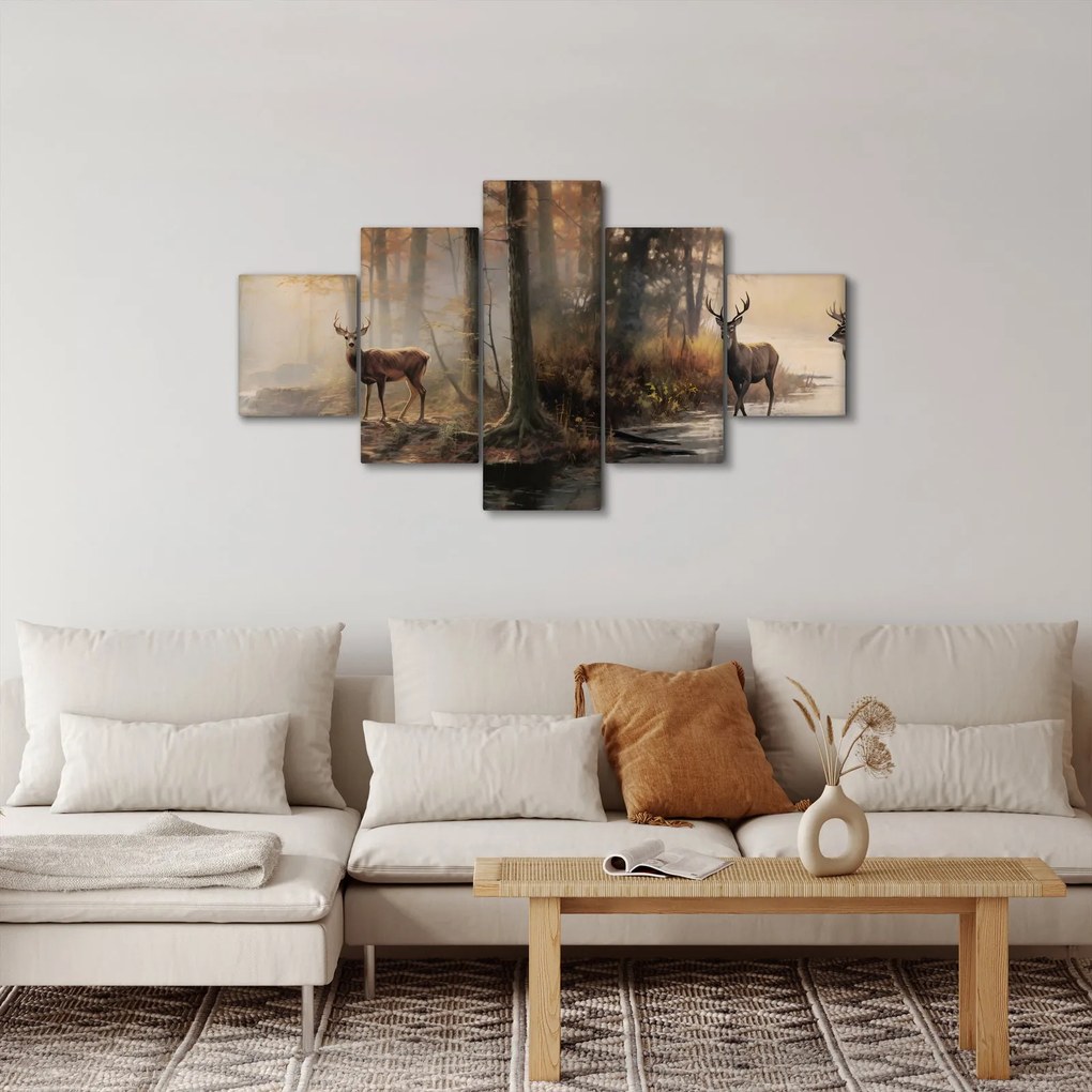 Obraz - Obraz dzikiej przyrody w stylu vintage (125x70 cm)