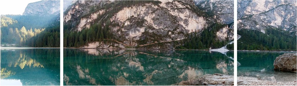 Obraz górskiego jeziora (170x50 cm)