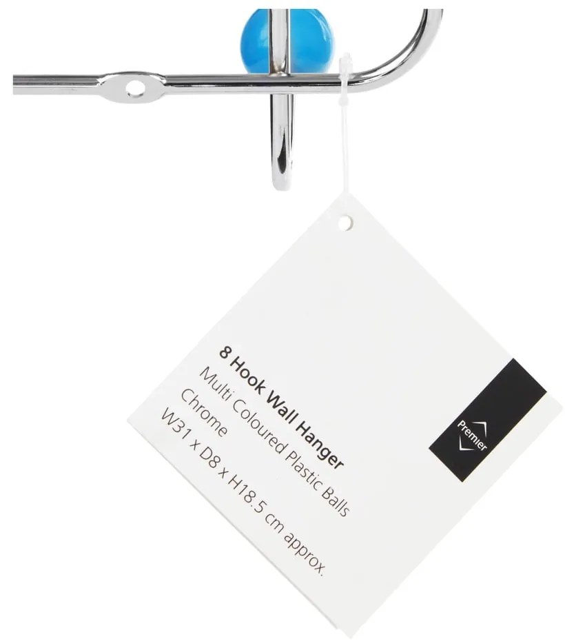 Metalowy wieszak ścienny w kolorze srebra Plastic – Premier Housewares