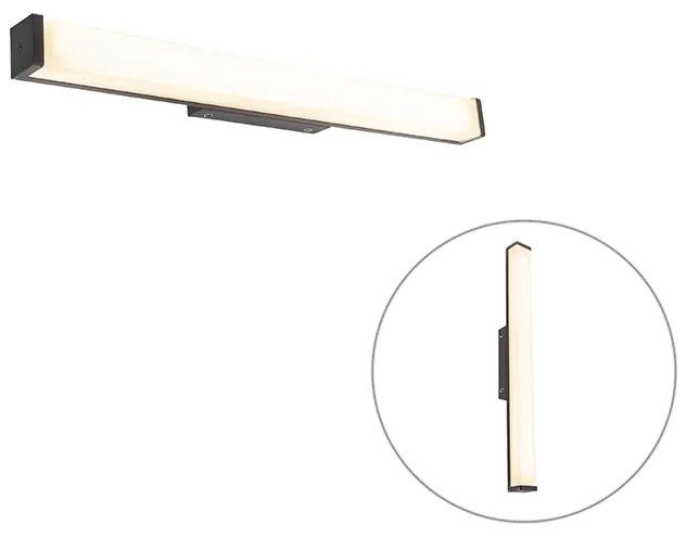 Nowoczesna lampa ścienna do łazienki czarna 62 cm IP44 - Cascada Nowoczesny Oswietlenie wewnetrzne