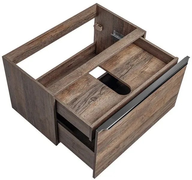 Szafka pod umywalkę nablatową SANTA FE OAK 80 cm dąb z blatem COMAD