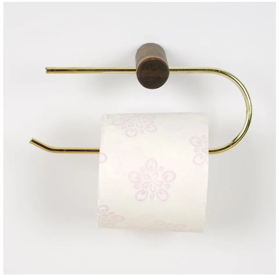Drewniany uchwyt ścienny na papier toaletowy – Kalune Design
