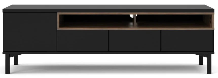 Czarna szafka pod TV 156x48x48 cm Roomers – Tvilum