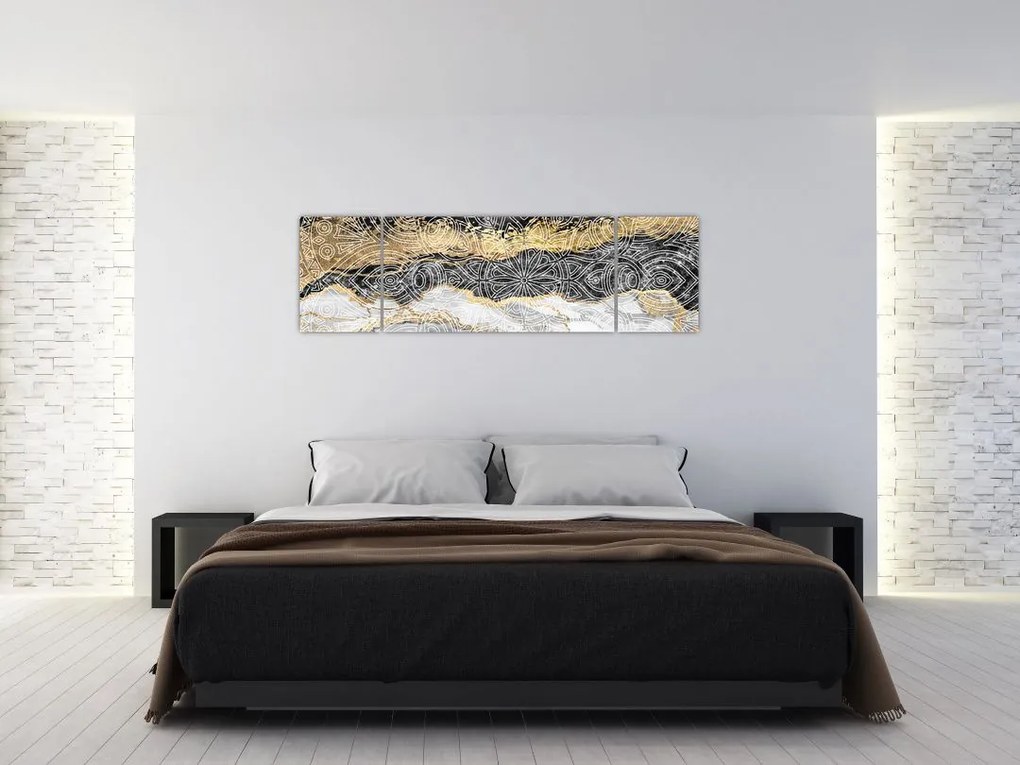 Obraz - Mandala w marmurze (170x50 cm)