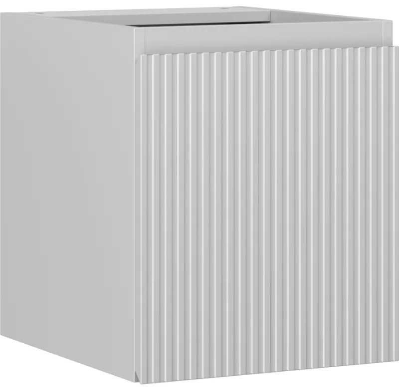 Mexen Rivel szafka łazienkowa podumywalkowa 40 cm, 1 drzwi, ryflowana, szara mat - 91A21-04047-1-BF62