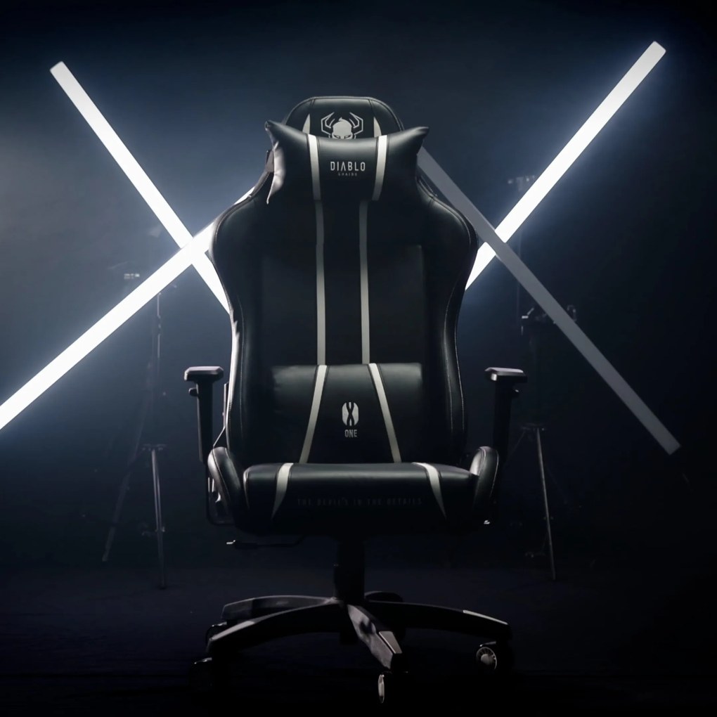 Fotel gamingowy Diablo X-One 2.0 Normal Size, czarno-niebieski