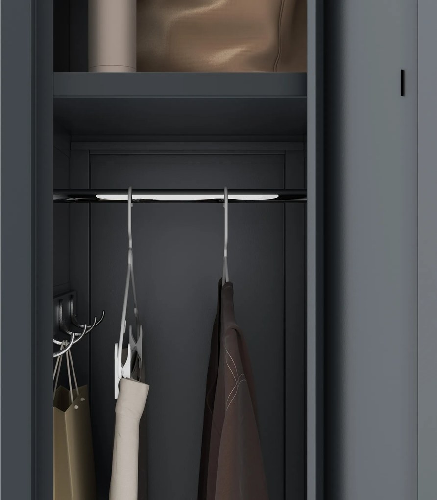 Szafka pracownicza metalowa antracytowa KACPER II 1 Plus 400 x 1800 x 500 mm