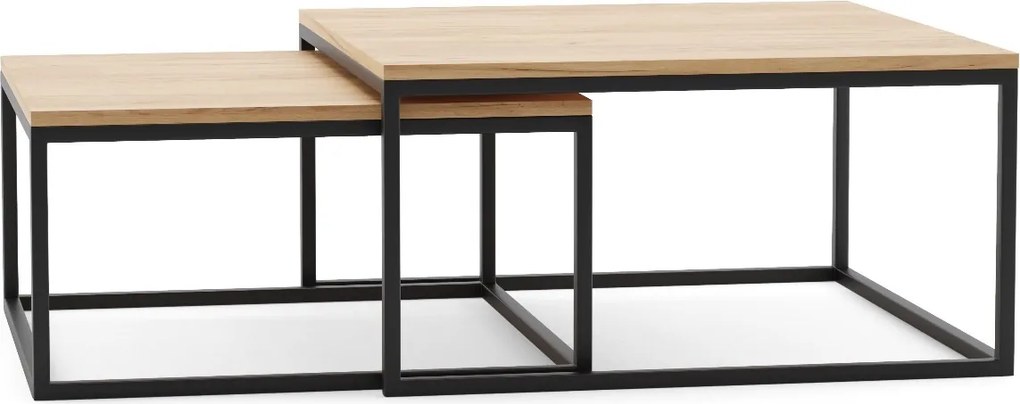 Zestaw stolików kawowych w stylu loft Dual