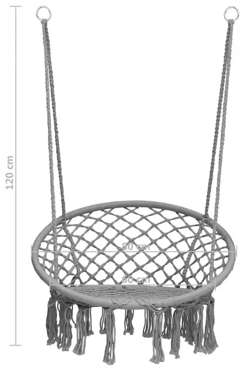 Wiszący fotel hamakowy szary Z0-A98