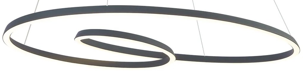 Skandynawska lampa wisząca czarna 110 cm z LED z 3-stopniową regulacją ściemniania - CircuitSkandynawski Oswietlenie wewnetrzne