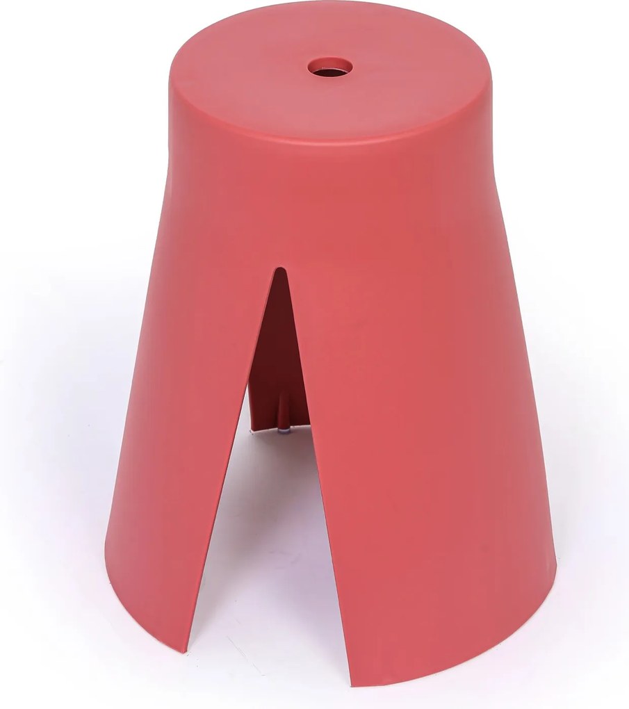 Plastikowy stołek RIKO, czerwony