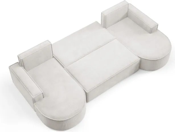 Narożnik MOLLY XL wolnostojący układ U z funkcją spania w tkaninie Curio 02 DomoHome