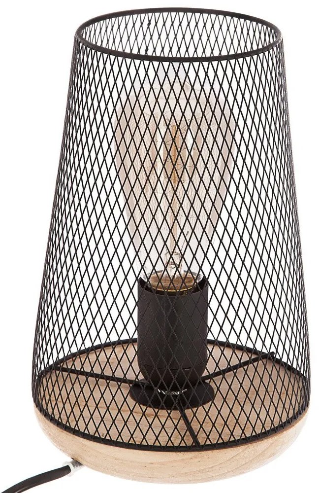 Lampa stołowa metalowa na żarówkę dekoracyjną, 23 cm