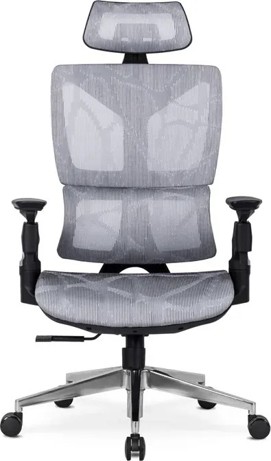 Fotel Biurowy Ergonomiczny Obrotowy MARTIN Szary Nowoczesny