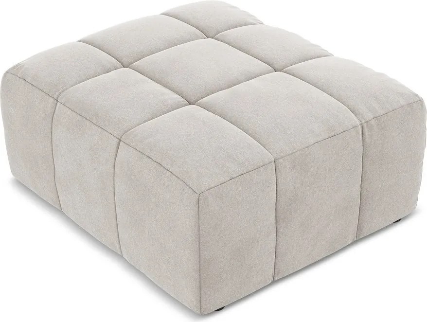 Beżowy aksamitny podnóżek Aloha – Makamii