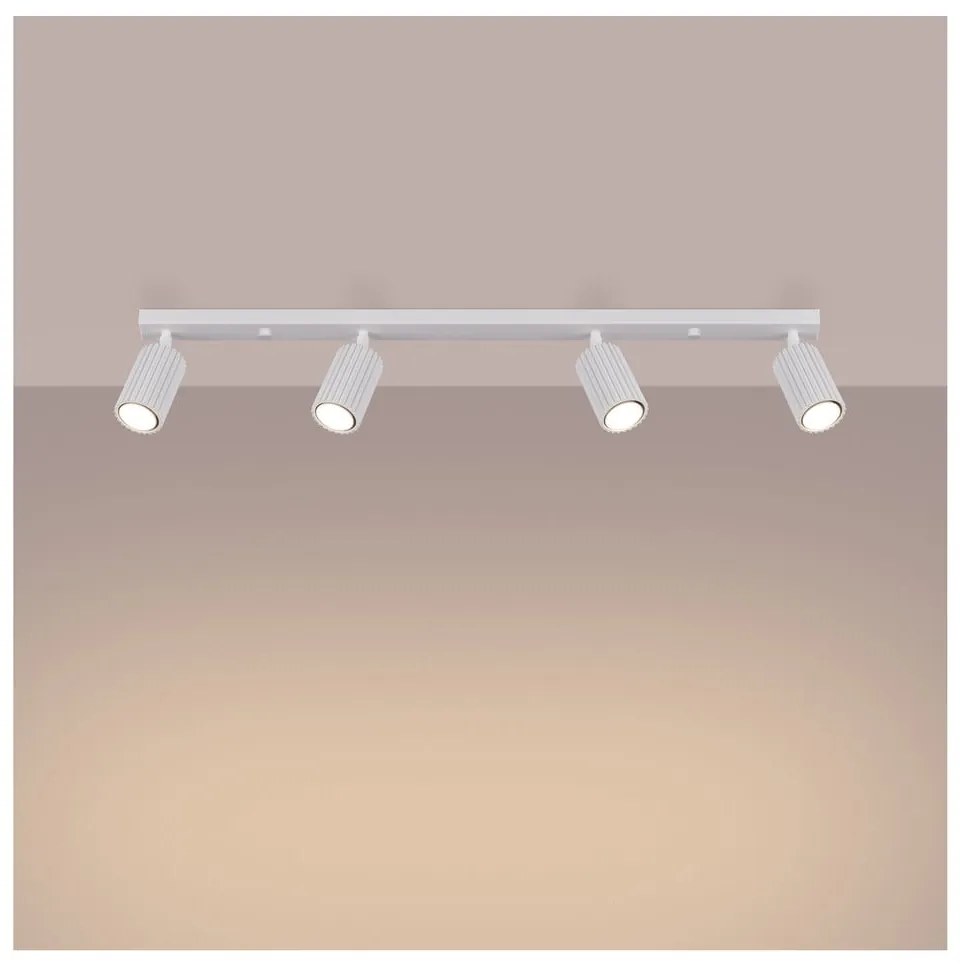 Biała lampa sufitowa 6,5x81 cm Gleam – Nice Lamps