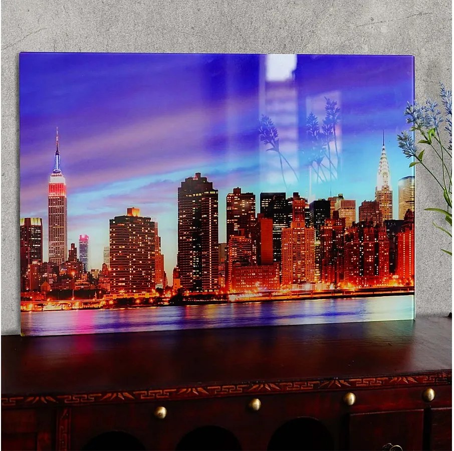 Obraz szklany T117 Orchidea,  Nowy Jork