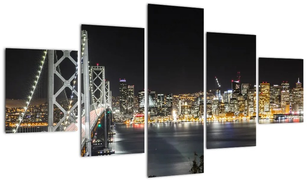 Obraz Brooklyn Bridges i Nowego Jorku (125x70 cm)