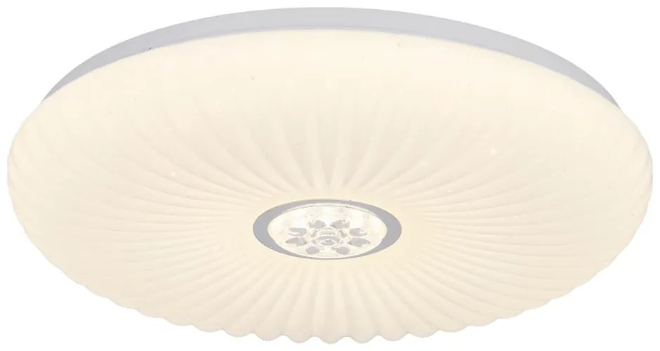 Biała lampa sufitowa LED ze zdalnym sterowaniem i ściemniaczem 38x38 cm Perola – Candellux Lighting