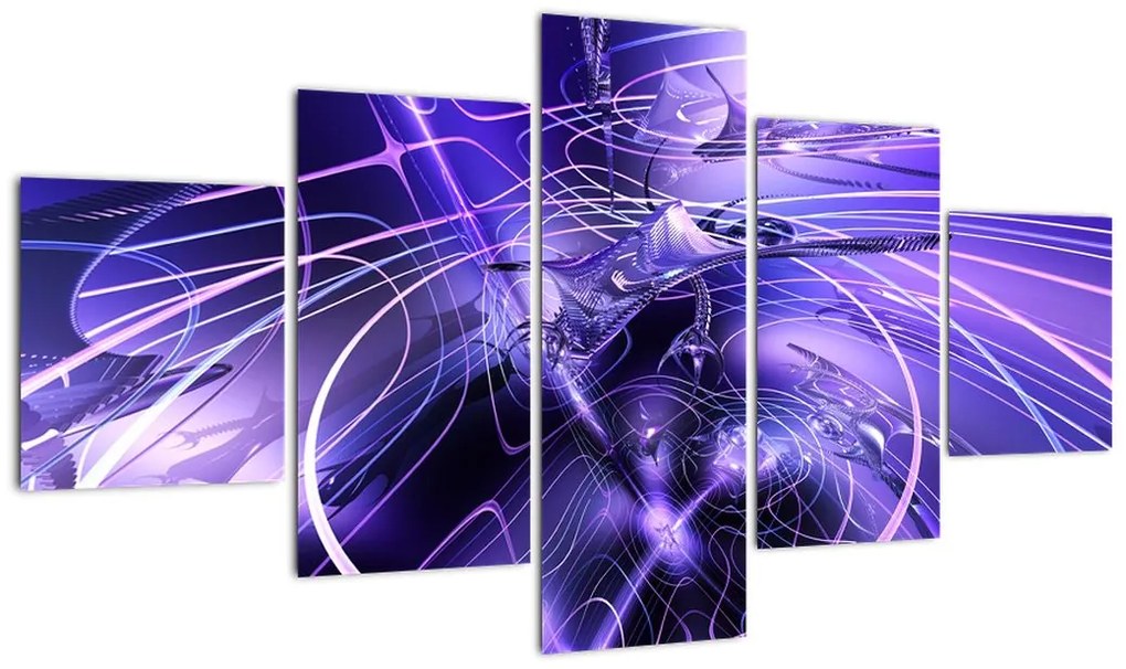 Obraz abstrakcji technicznej (125x70 cm)
