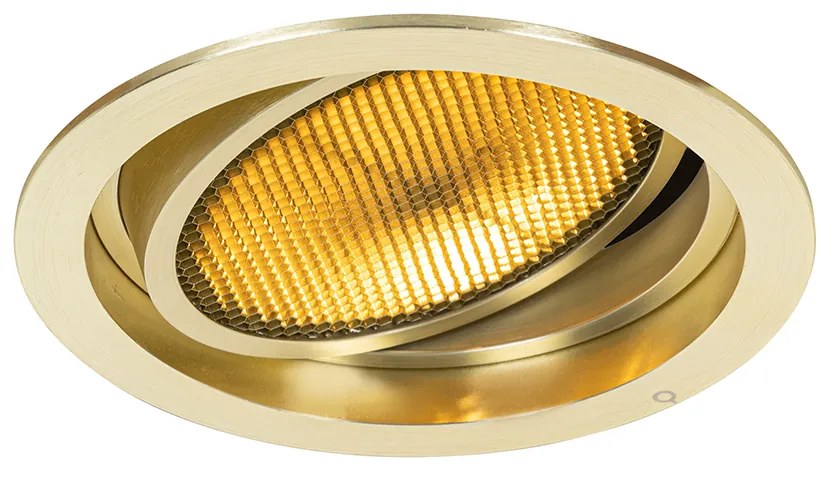Nowoczesny wpuszczany reflektor złoty regulowany - Coop 111 Honey Nowoczesny Oswietlenie wewnetrzne