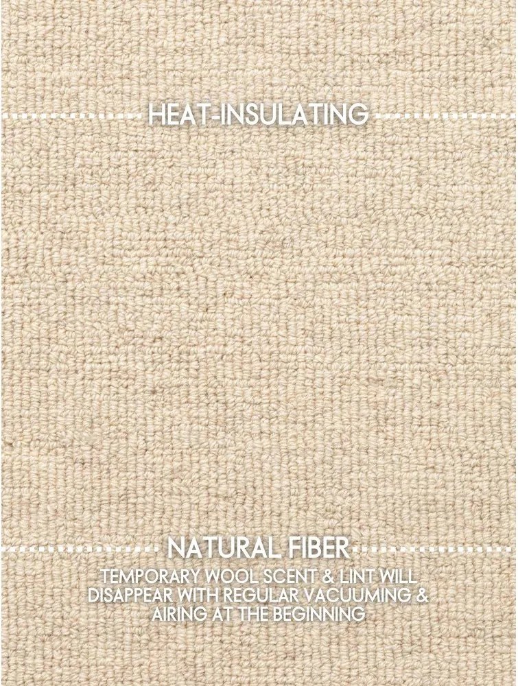 Beżowy wełniany dywan tkany ręcznie 140x200 cm Puristic Knots – Elle Decoration