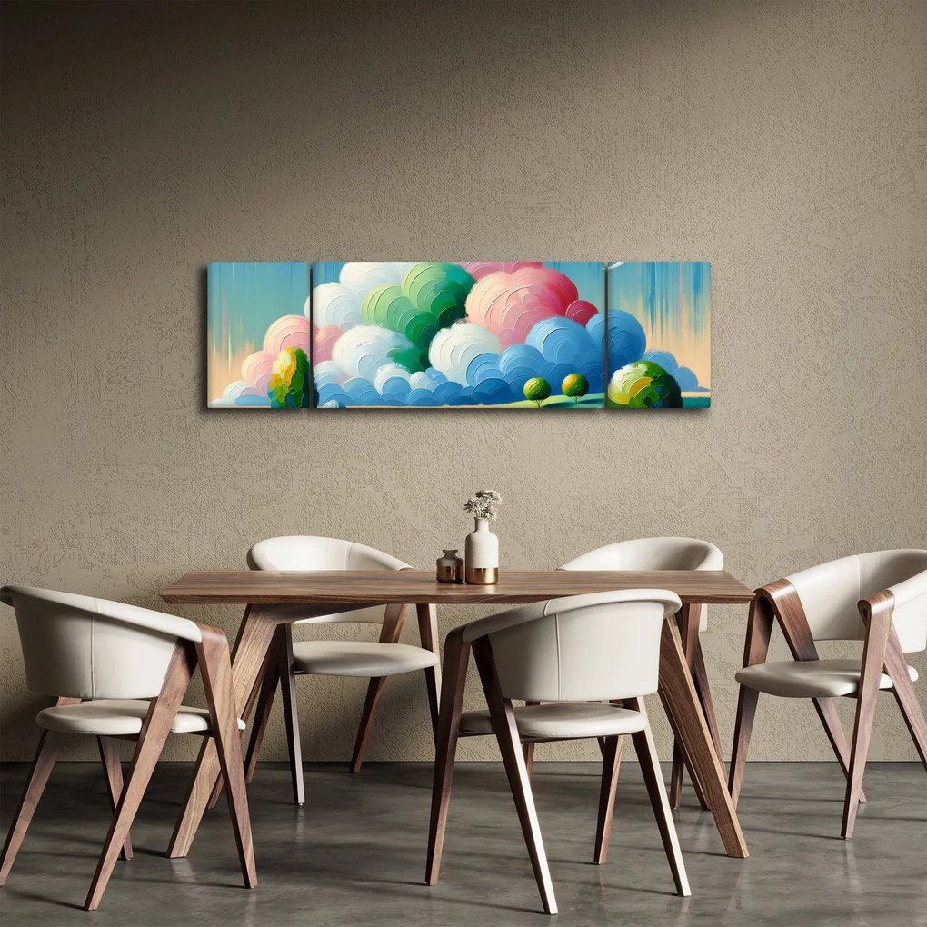 Obraz - Krajobraz z chmurą (170x50 cm)