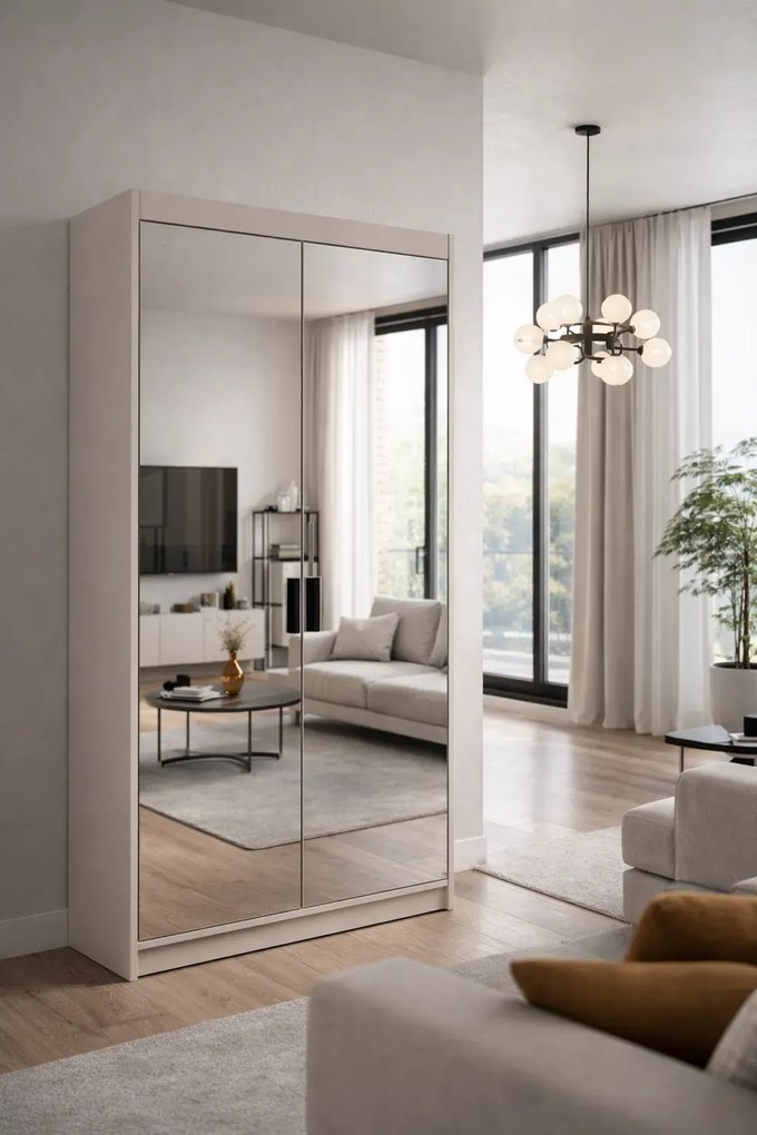 Kaszmirowa szafa do przechowywania z lustrami T8-M39