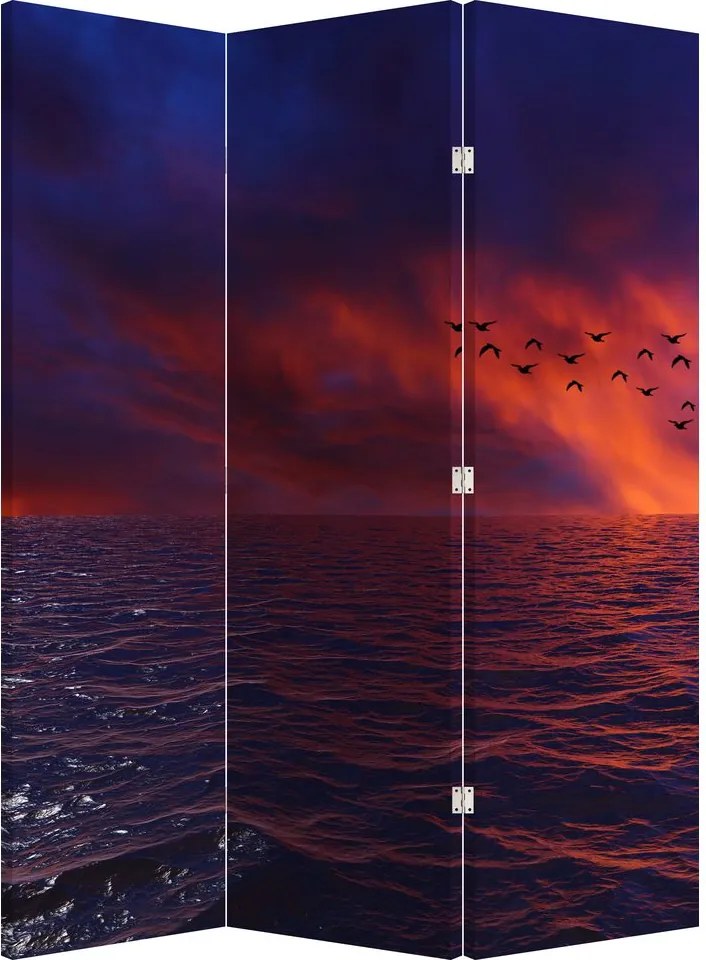 Parawan - Morze z ptakami (126x170 cm)