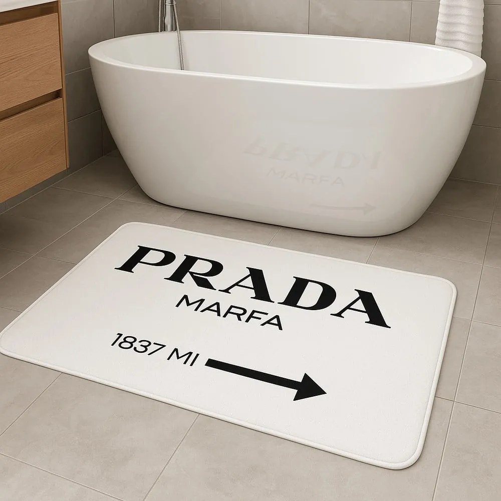 Biały aksamitny dywanik łazienkowy 60x100 cm Prada – Mila Home