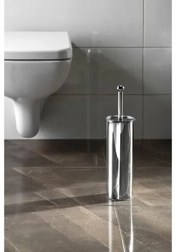 AQUALINE 04065F Simple Line Cylindryczna szczotka do WC, polerowana stal nierdzewna