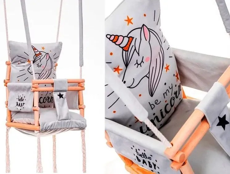 Huśtawka szczebelkowa Taurus 3w1 - jednorożec
