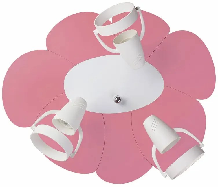 Różowo-biała lampa sufitowa dla dziewczynki - S212-Vulpin