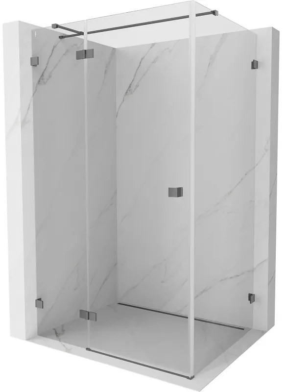 Mexen Lunar T kabina prysznicowa uchylna lewa 120 x 100 cm, transparent, gun metal - 834T-120-100-95-00-L