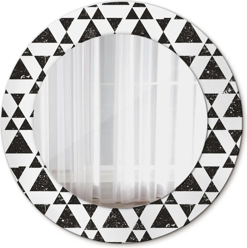Lustro dekoracyjne okrągłe Trójkąty geometria