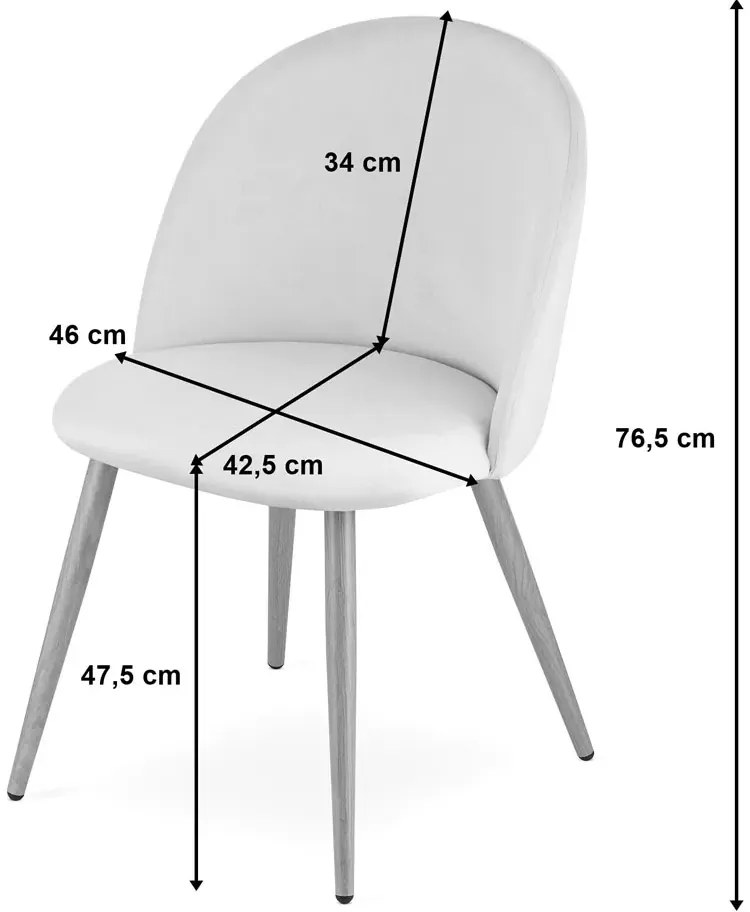 Jasnoszare krzesło metalowe pokojowe tapicerowane B4-S09