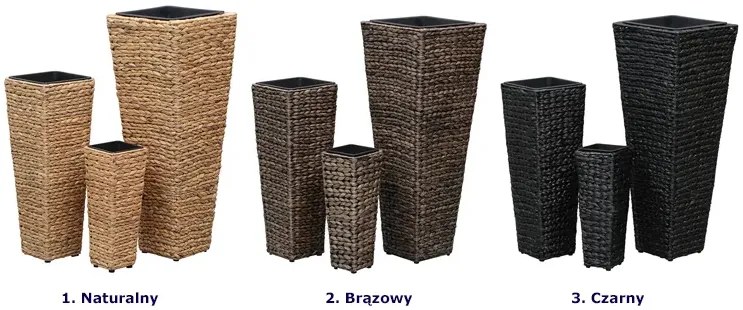 Komplet brązowych donic z hiacyntu wodnego T6-D93