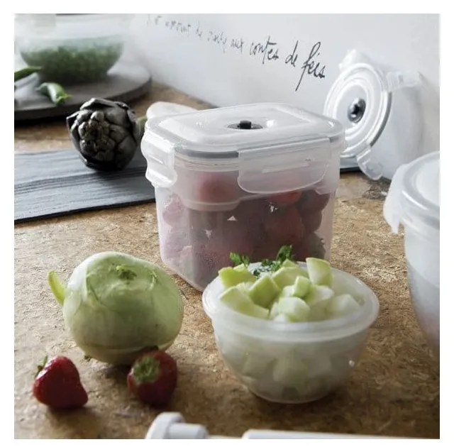 Zestaw 4 pojemników próżniowych na żywność z pompką Compactor Food Saver