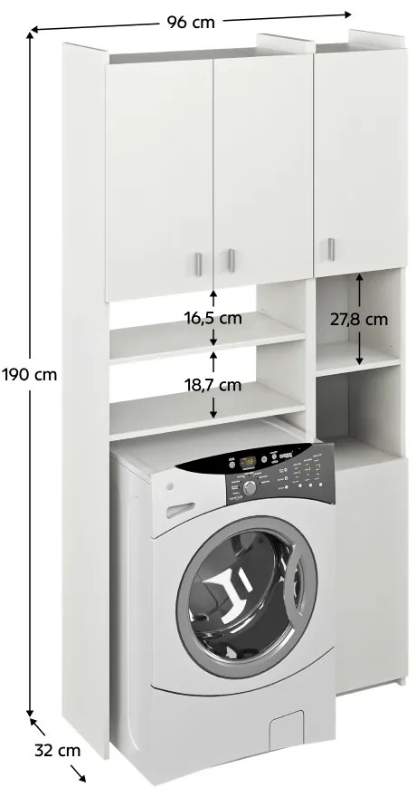 Szafka nad pralką MIRALI, biała