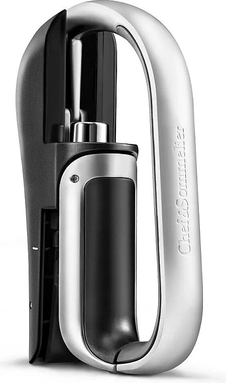 Korkociąg dźwigniowy Chef & Sommelier z wbudowanym nożykiem do kapsli w kolorze stalowym