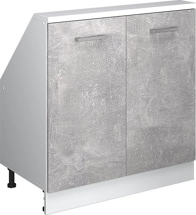 Szafka kuchenna na dach skośny beton 80x46x81.6 r-line