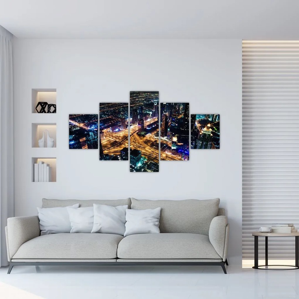 Obraz miasta nocą (125x70 cm)
