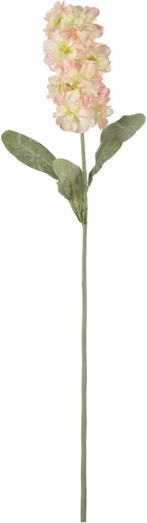 Sztuczny kwiat MATTHIOLA 56 cm, biało-różowy