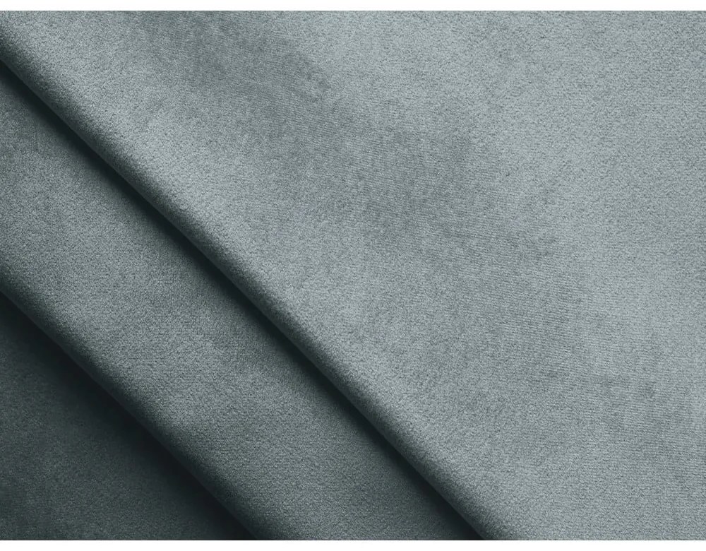 Niebieski aksamitny rozkładany narożnik ze schowkiem (w kształcie litery U) Kalena – Makamii