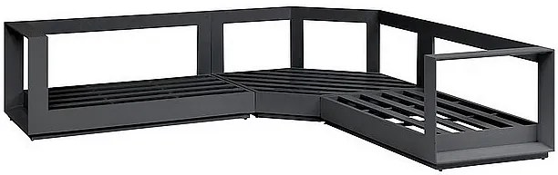 Narożnik aluminiowy dla 5 osób MADRID NEW (antracyt)
