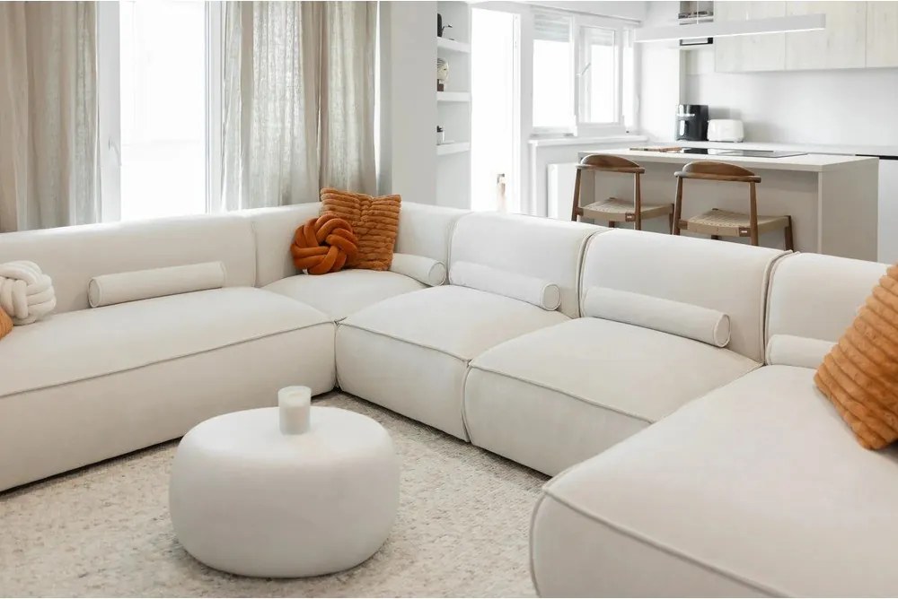 Kremowy narożnik (lewostronny/w kształcie litery U) Flex Felix – Miuform