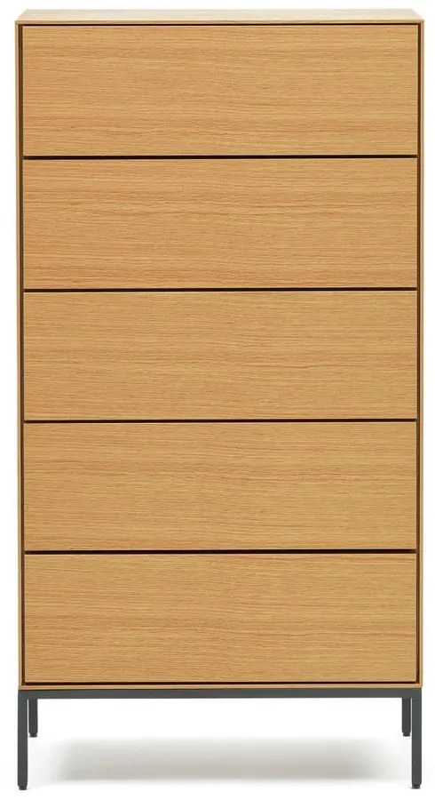 Wysoka komoda w dekorze dębu 60x114 cm Vedrana – Kave Home