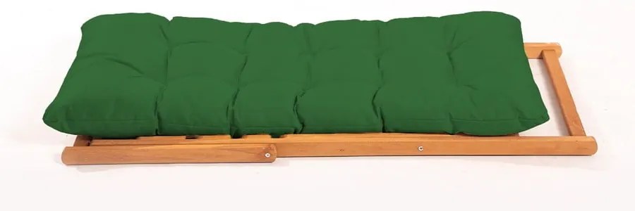 Zielony zestaw mebli ogrodowych z litego drewna bukowego dla 2 osób – Floriane Garden