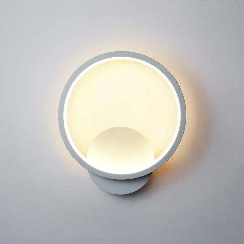 Kinkiet lampa wisząca LED okrąg metalowa AT75-1KL-White